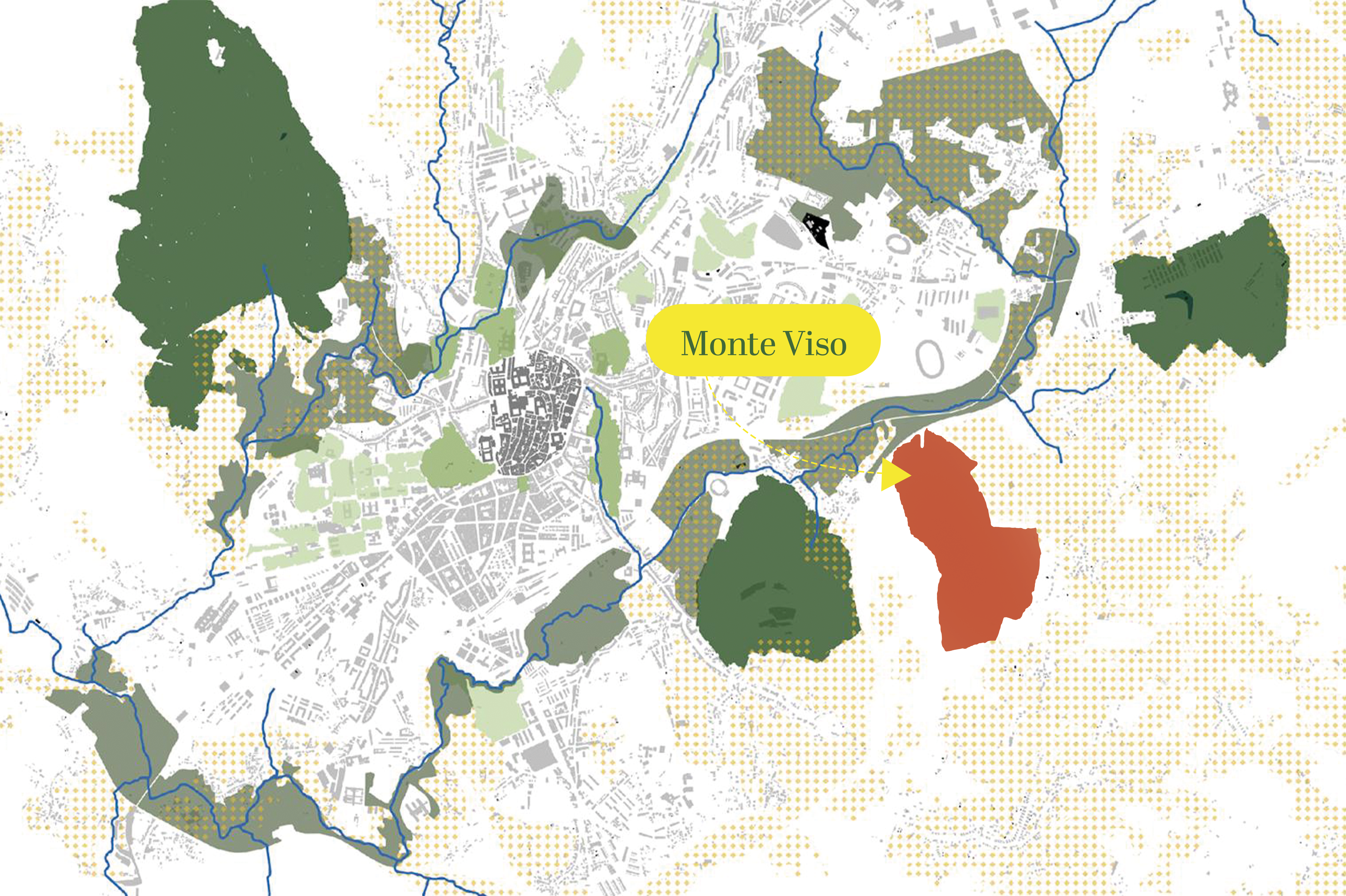 Mapa da zona de actuación do Monte Pedrulheiro Viso
